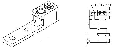 A1B2-750-2 ALUM LUG | Cal Fasteners, Inc.